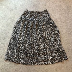 California Mini Black and White Patterned Skirt